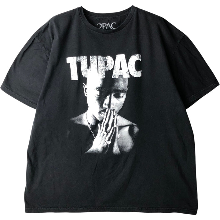 2pac Rap T-shirt, Men's XL size cotton black type Vintage Second Hand