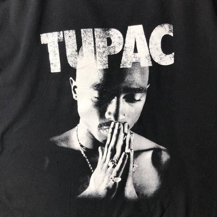 2pac Rap T-shirt, Men's XL size cotton black type Vintage Second Hand