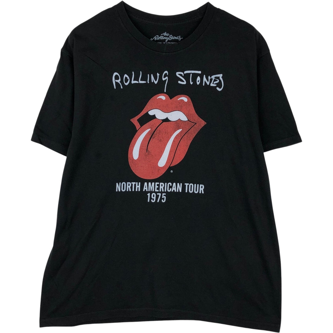 The Rolling Stones Band T-shirt, Men's XL cotton black type Vintage Second Hand