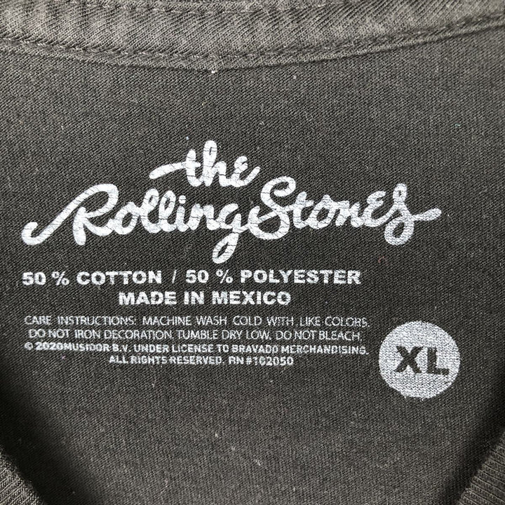 The Rolling Stones Band T-shirt, Men's XL cotton black type Vintage Second Hand