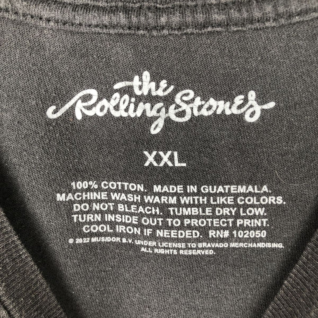The Rolling Stones Band T-Shirt, Men's XXL cotton black type Vintage Second Hand