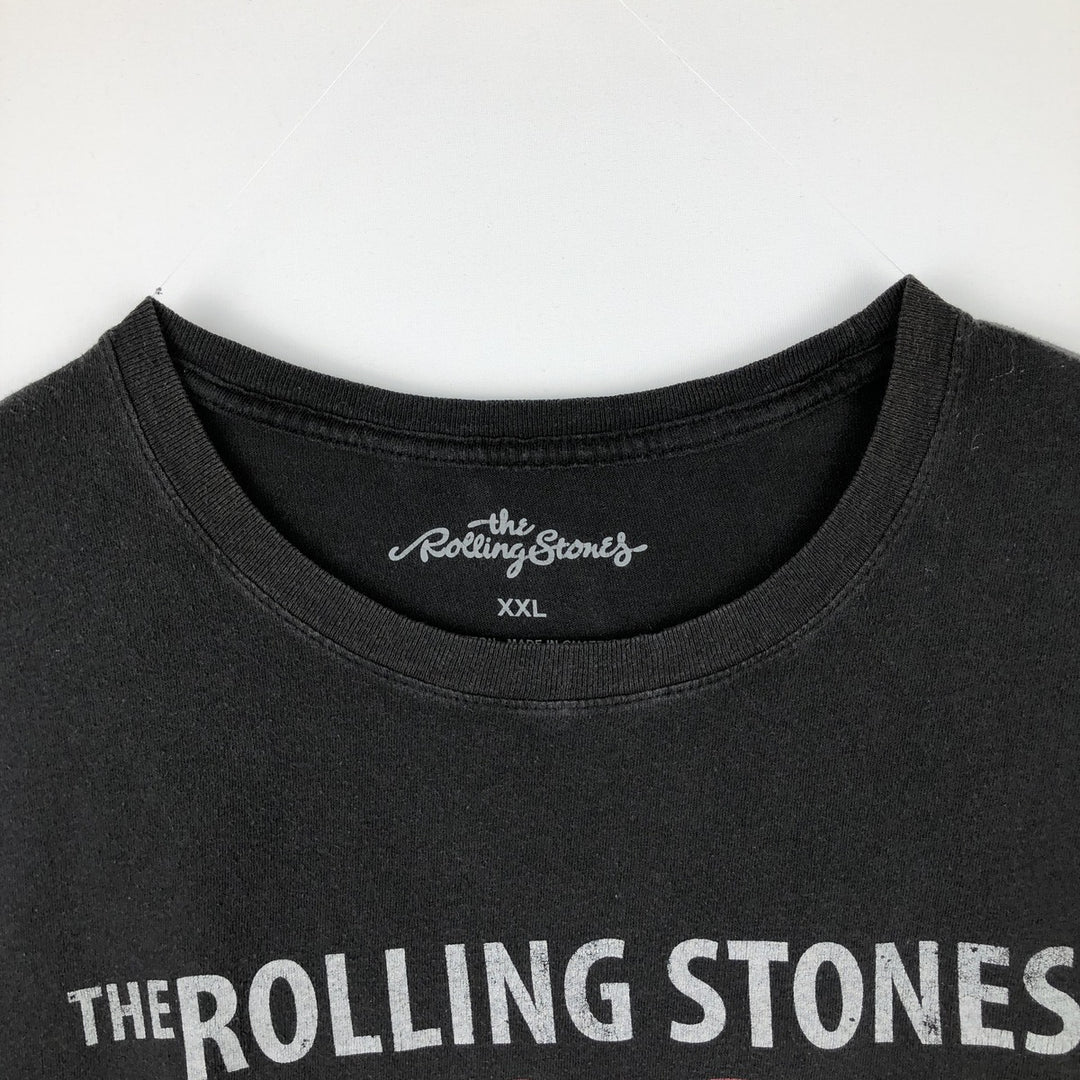 The Rolling Stones Band T-Shirt, Men's XXL cotton black type Vintage Second Hand