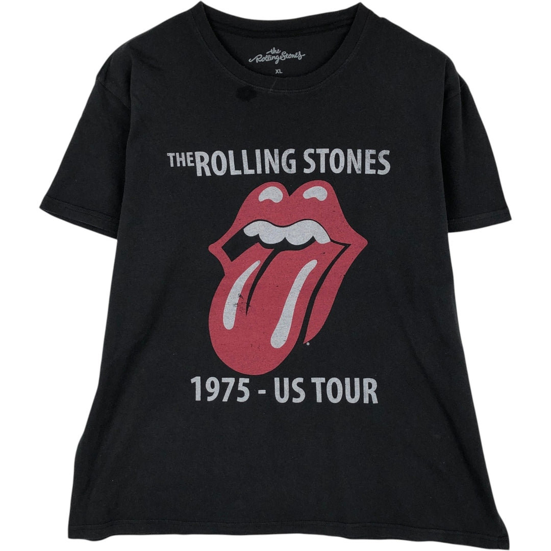 The Rolling Stones Band T-shirt, Men's XL cotton black type Vintage Second Hand