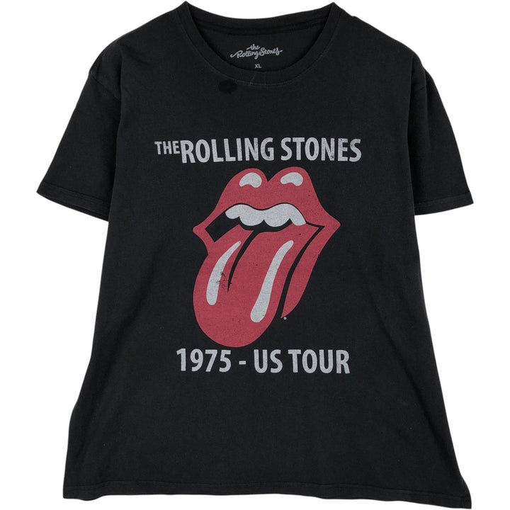 The Rolling Stones Band T-shirt, Men's XL cotton black type Vintage Second Hand