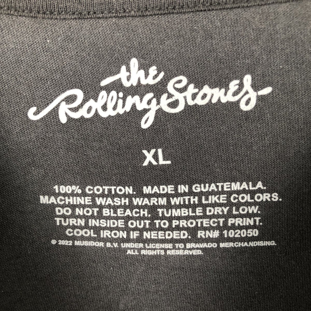 The Rolling Stones Band T-shirt, Men's XL cotton black type Vintage Second Hand