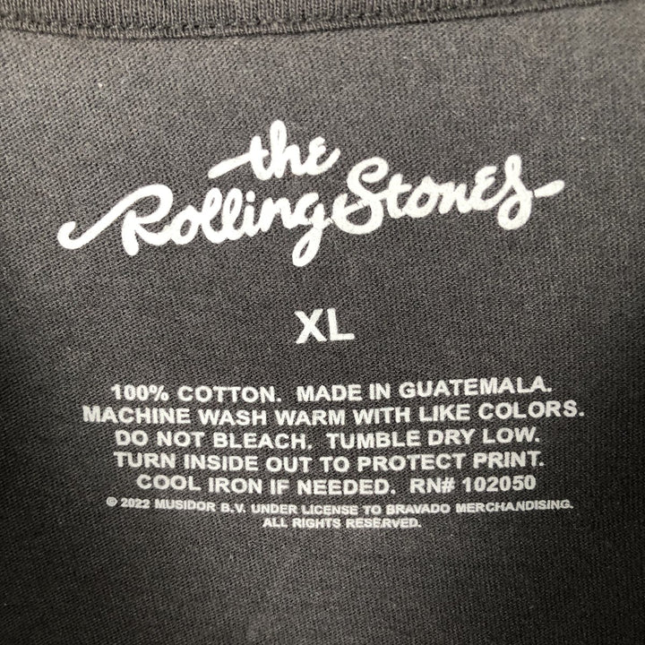 The Rolling Stones Band T-shirt, Men's XL cotton black type Vintage Second Hand