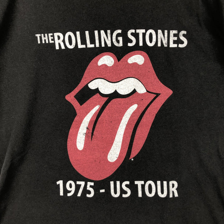 The Rolling Stones Band T-shirt, Men's XL cotton black type Vintage Second Hand