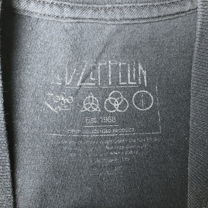 LED ZEPPELIN Led Zeppelin Band T-shirt Band T Men's XL unclear black type Vintage Second Hand