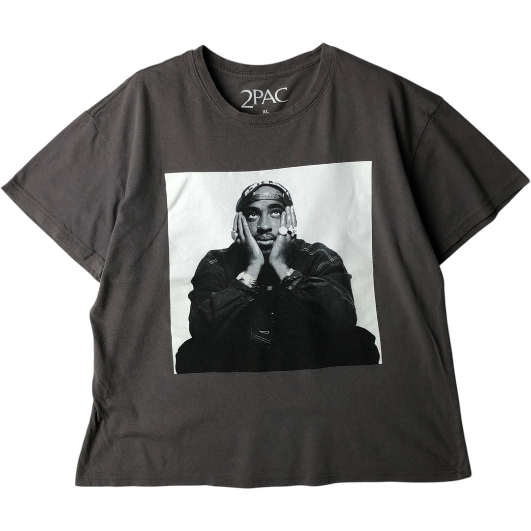2pac Rap T-shirt, Men's XL size cotton gray type Vintage Second Hand