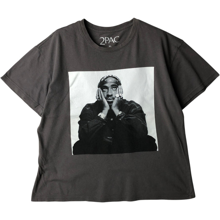 2pac Rap T-shirt, Men's XL size cotton gray type Vintage Second Hand