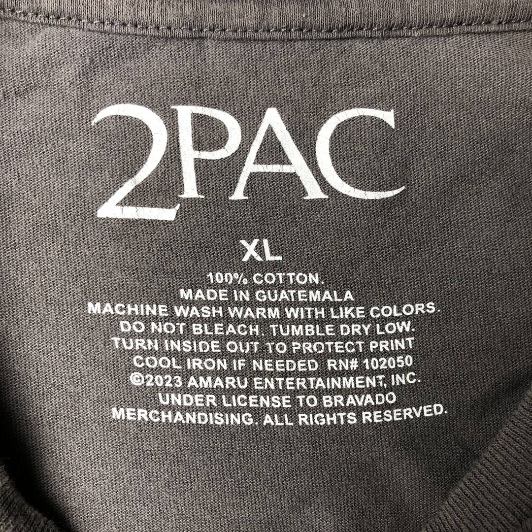 2pac Rap T-shirt, Men's XL size cotton gray type Vintage Second Hand