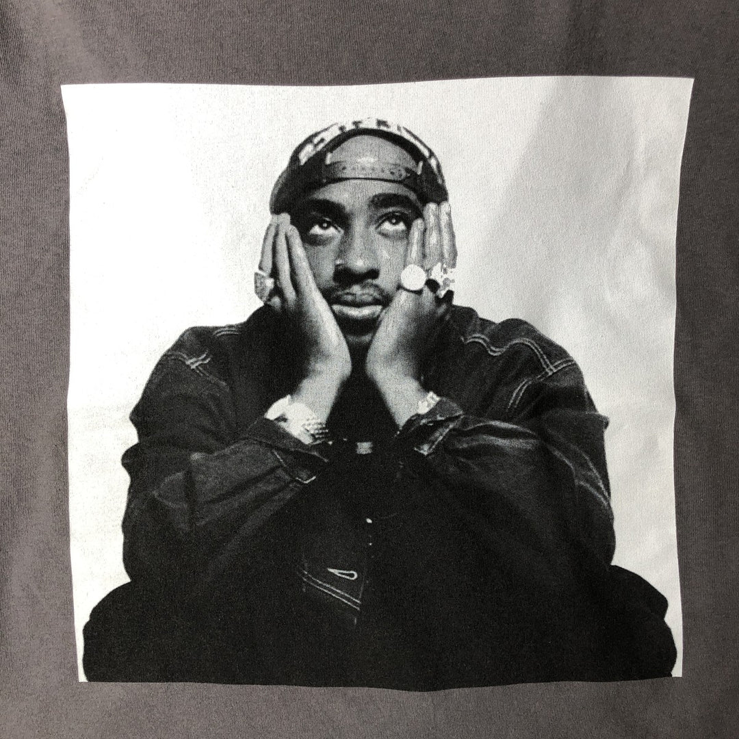 2pac Rap T-shirt, Men's XL size cotton gray type Vintage Second Hand