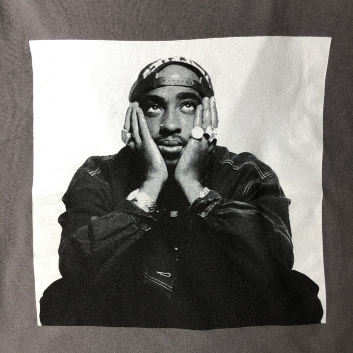 2pac Rap T-shirt, Men's XL size cotton gray type Vintage Second Hand