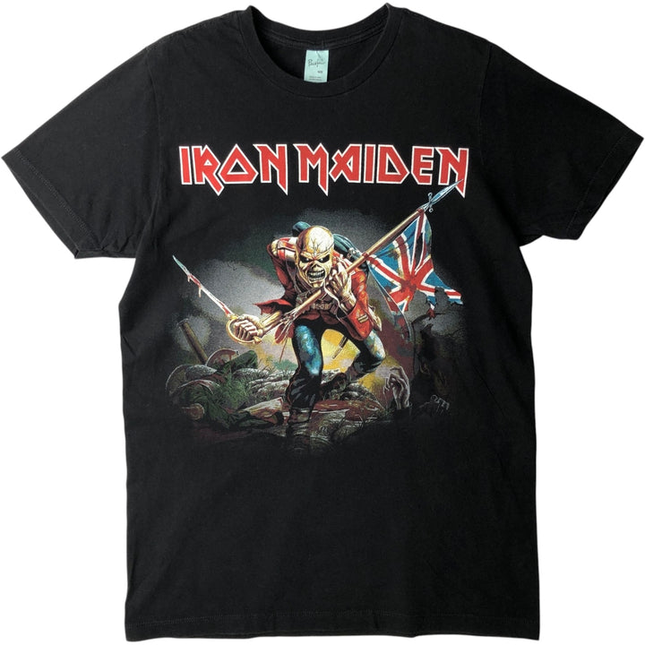 PACIFIC IRON MAIDEN Band T-shirt (Men's size M) cotton black type Vintage Second Hand
