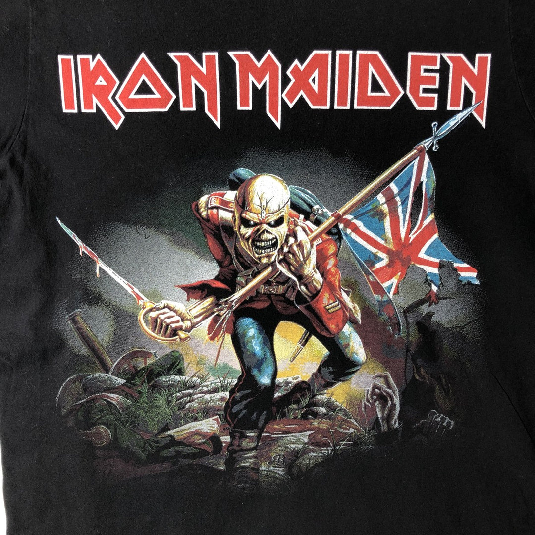 PACIFIC IRON MAIDEN Band T-shirt (Men's size M) cotton black type Vintage Second Hand