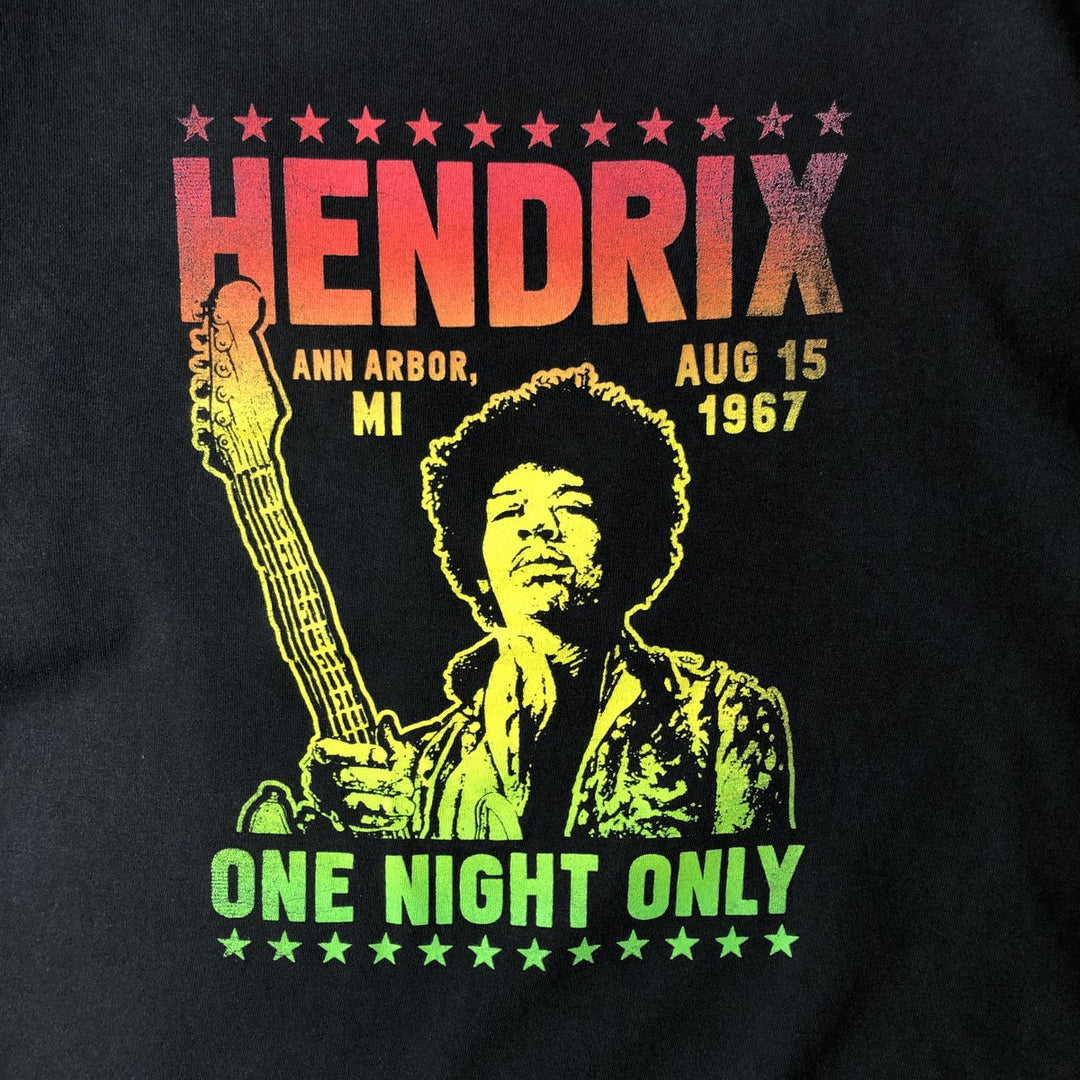 JIMI HENDRIX Jimi Hendrix Band T-shirt Band T Men's L size cotton black type Vintage Second Hand
