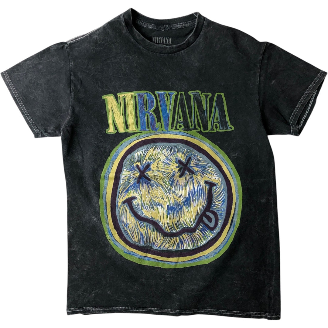 NIRVANA Nirvana Band T-shirt, Band T, Men's S size cotton Charcoal Vintage Second Hand