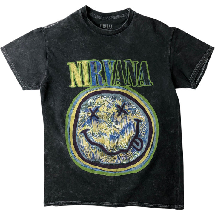 NIRVANA Nirvana Band T-shirt, Band T, Men's S size cotton Charcoal Vintage Second Hand
