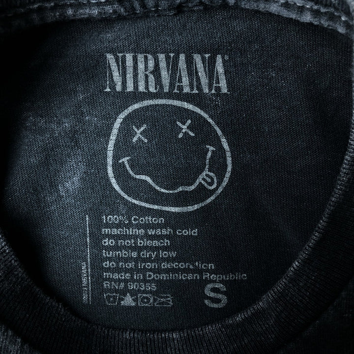 NIRVANA Nirvana Band T-shirt, Band T, Men's S size cotton Charcoal Vintage Second Hand