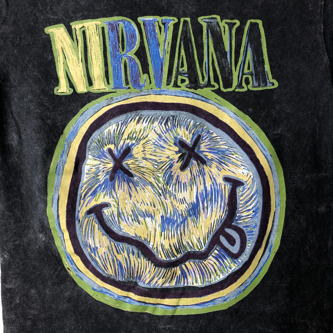 NIRVANA Nirvana Band T-shirt, Band T, Men's S size cotton Charcoal Vintage Second Hand