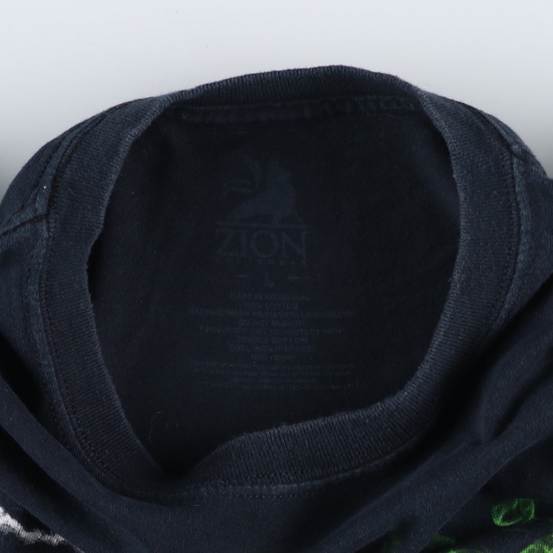 BOB MARLEY Rap T-Shirt (Men's Size L) cotton black type Vintage Second Hand