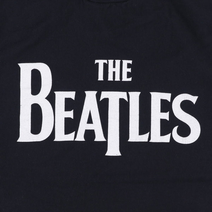 THE BEATLES Band T-shirt, Men's M size unclear black type Vintage Second Hand