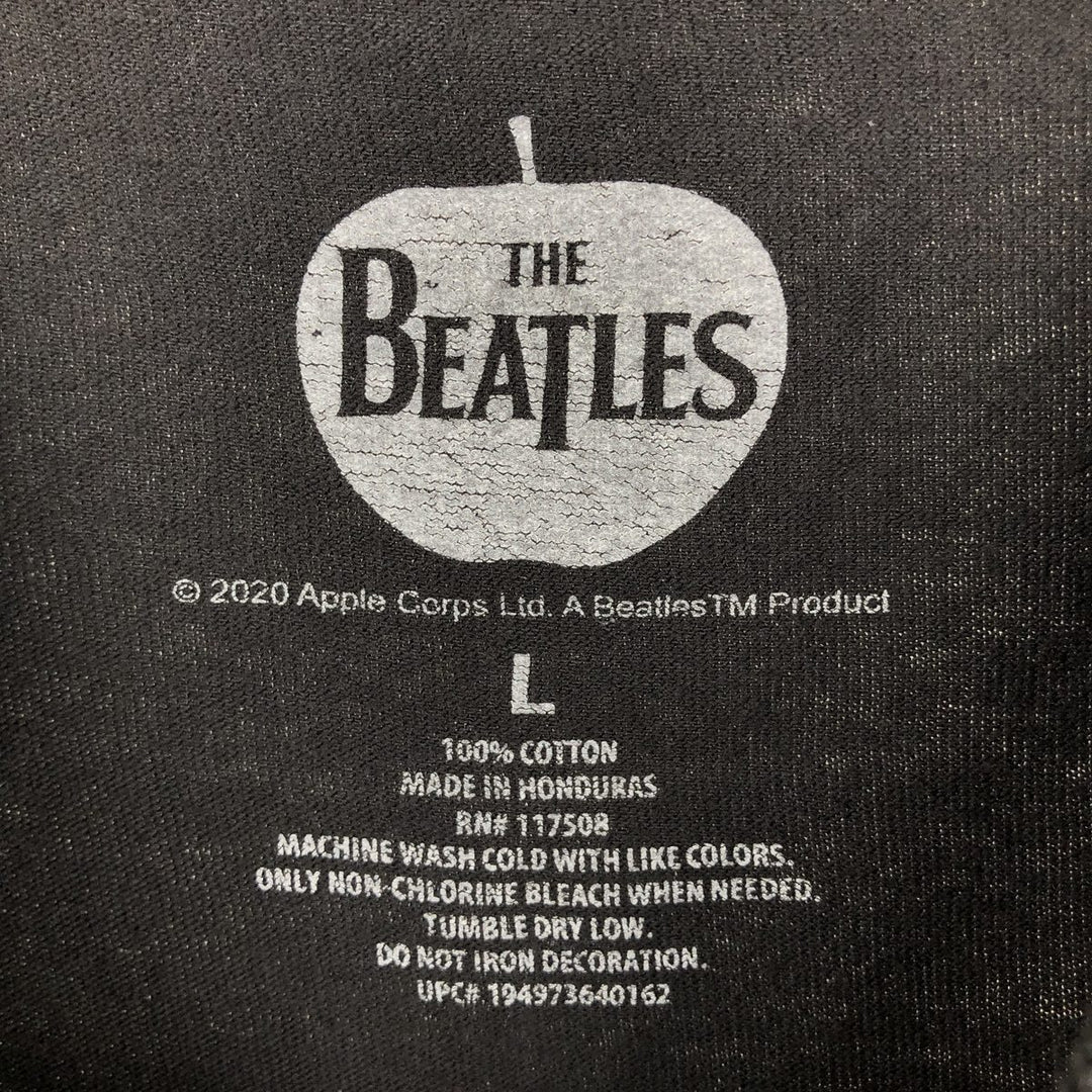 THE BEATLES Band T-shirt, Men's L size cotton black type Vintage Second Hand