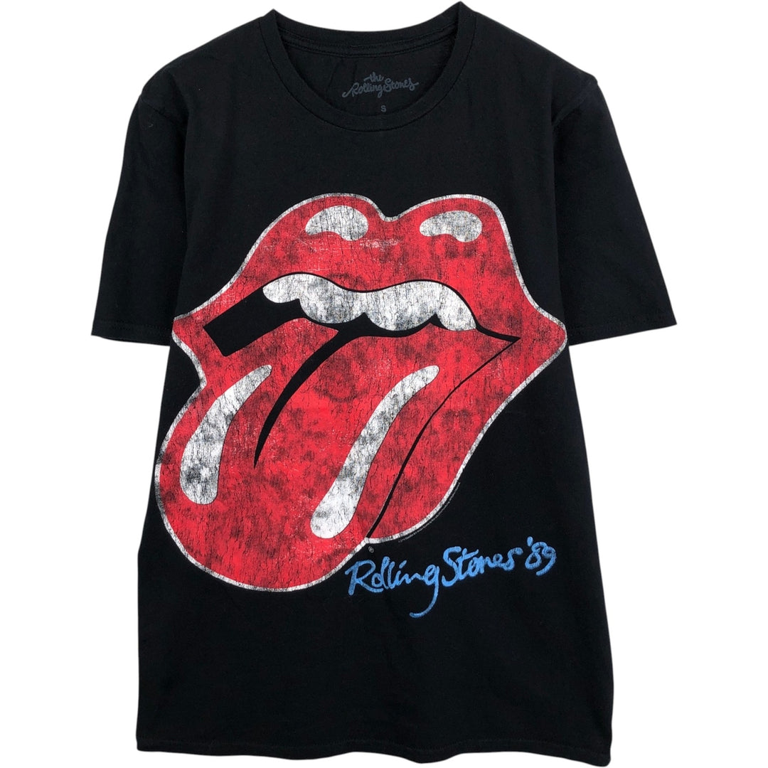 THE ROLLING STONES The Rolling Stones Band T-shirt Band T Men's S size cotton black type Vintage Second Hand