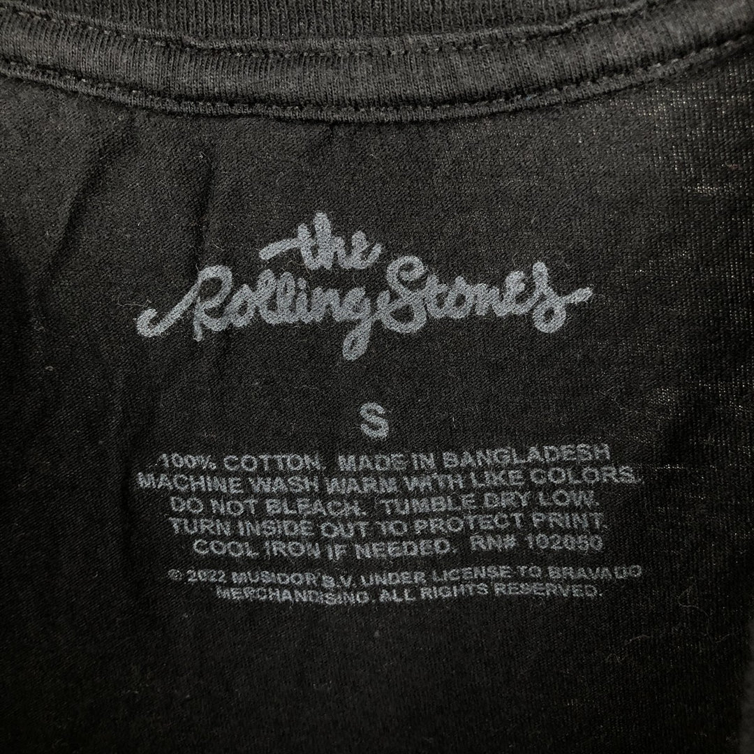 THE ROLLING STONES The Rolling Stones Band T-shirt Band T Men's S size cotton black type Vintage Second Hand