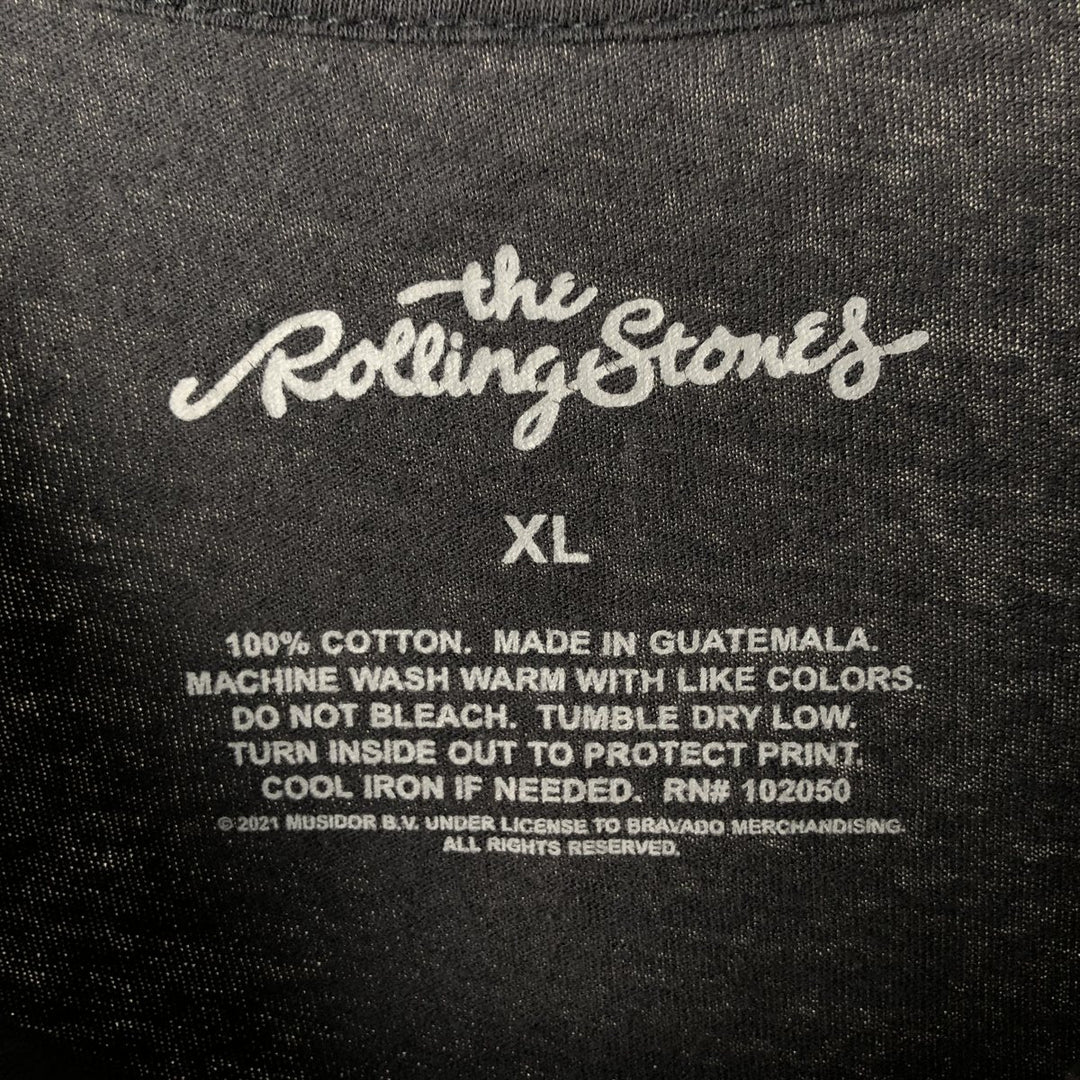 The Rolling Stones Band T-shirt, Men's XL cotton black type Vintage Second Hand