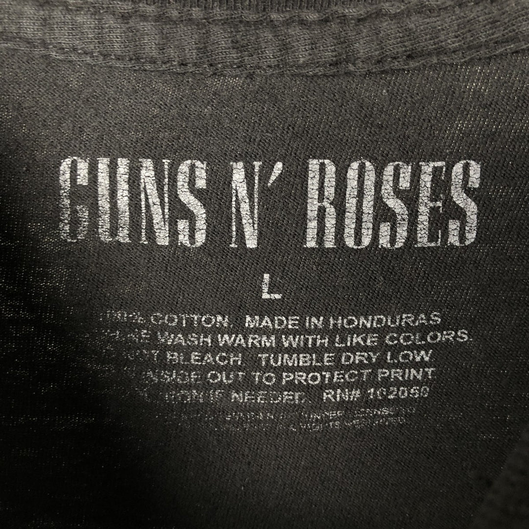 Guns N' Roses Band T-shirt, Band T, Men's L size cotton black type Vintage Second Hand