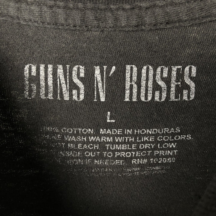 Guns N' Roses Band T-shirt, Band T, Men's L size cotton black type Vintage Second Hand