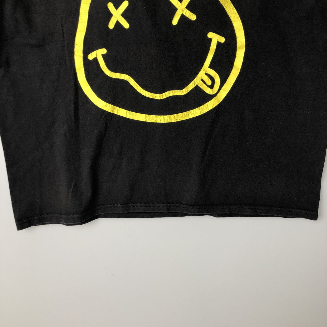 NIRVANA Nirvana Band T-shirt, Band T, Men's L size unclear black type Vintage Second Hand