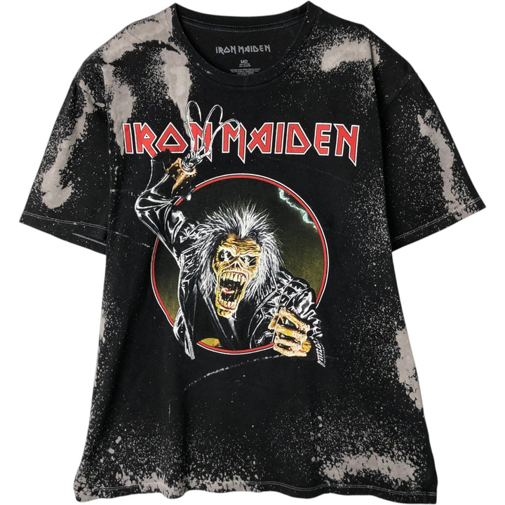 IRON MAIDEN Iron Maiden Band T-shirt Band T Men's M size cotton black type Vintage Second Hand