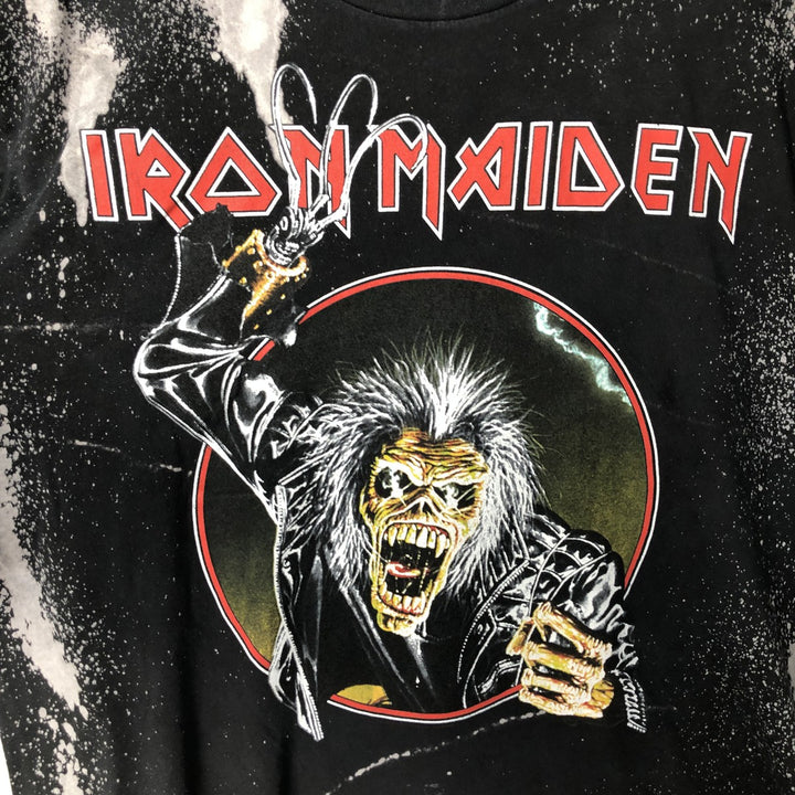 IRON MAIDEN Iron Maiden Band T-shirt Band T Men's M size cotton black type Vintage Second Hand