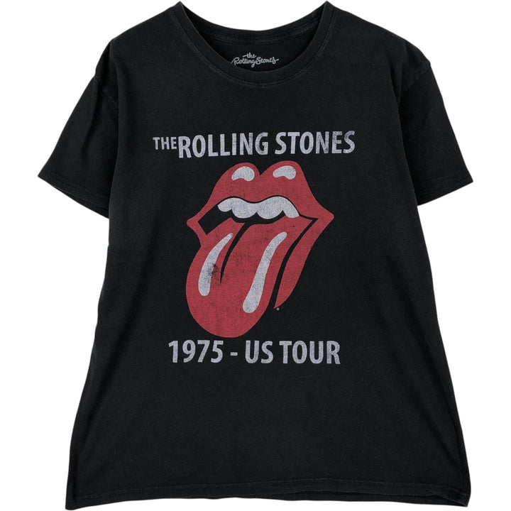 The Rolling Stones Band T-shirt, Men's XL cotton black type Vintage Second Hand