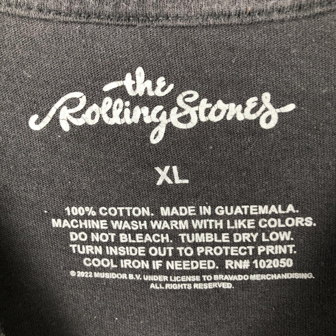 The Rolling Stones Band T-shirt, Men's XL cotton black type Vintage Second Hand