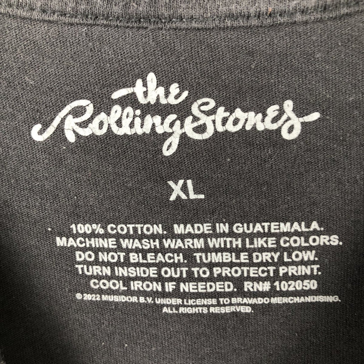 The Rolling Stones Band T-shirt, Men's XL cotton black type Vintage Second Hand
