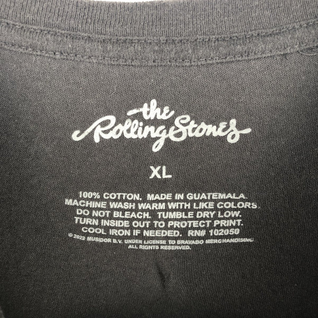 THE ROLLING STONES The Rolling Stones Band T-shirt Band T Men's XL size cotton black type Vintage Second Hand