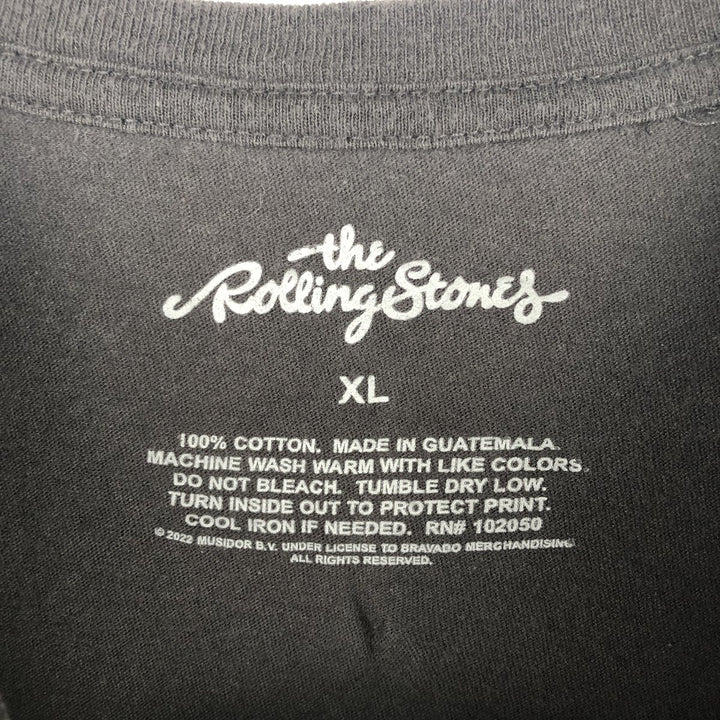 THE ROLLING STONES The Rolling Stones Band T-shirt Band T Men's XL size cotton black type Vintage Second Hand