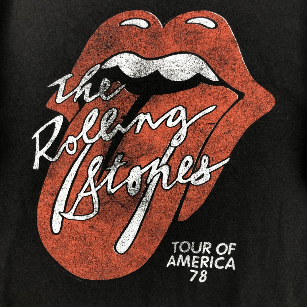 THE ROLLING STONES The Rolling Stones Band T-shirt Band T Men's XL size cotton black type Vintage Second Hand