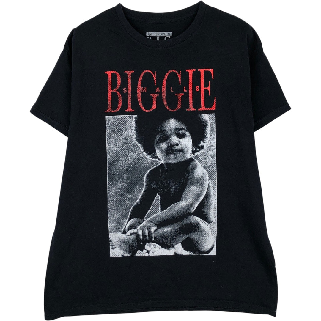 THE NOTORIOUS BIG Notorious BIG Rap T-shirt Rap T Men's M size cotton black type Vintage Second Hand