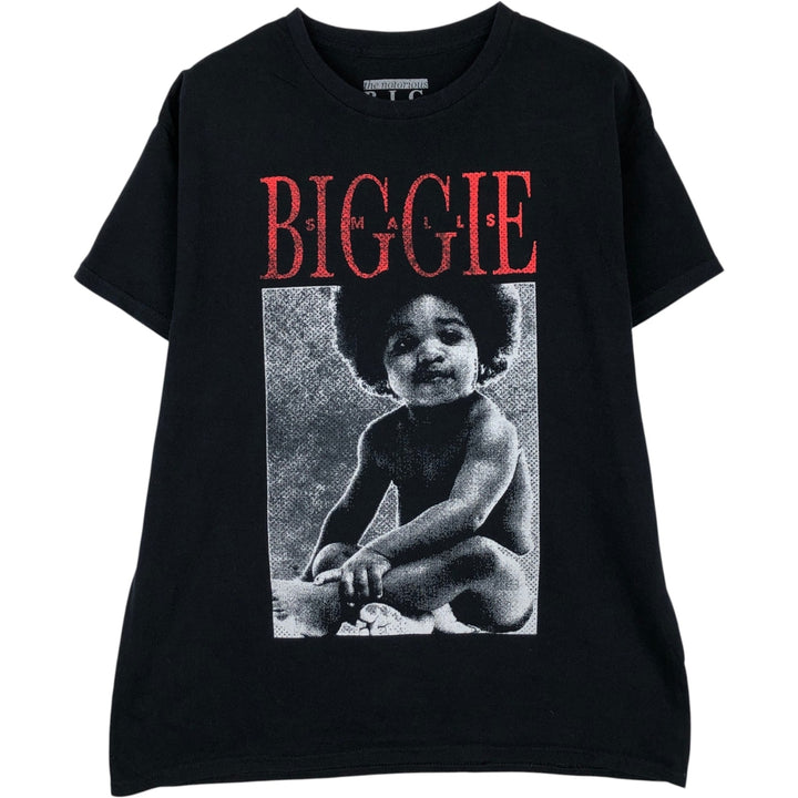 THE NOTORIOUS BIG Notorious BIG Rap T-shirt Rap T Men's M size cotton black type Vintage Second Hand