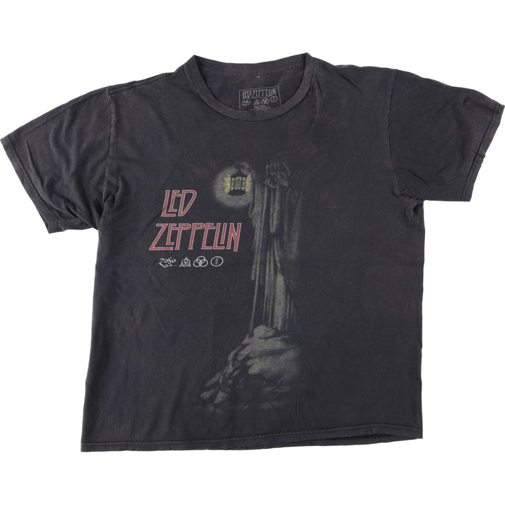 LED ZEPPELIN Led Zeppelin Band T-shirt Band T Men's XL cotton black type Vintage Second Hand