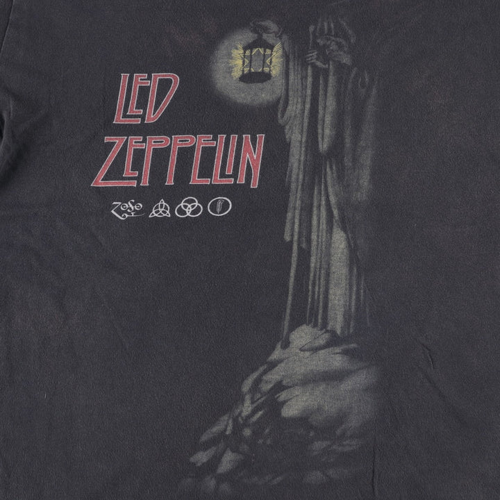 LED ZEPPELIN Led Zeppelin Band T-shirt Band T Men's XL cotton black type Vintage Second Hand