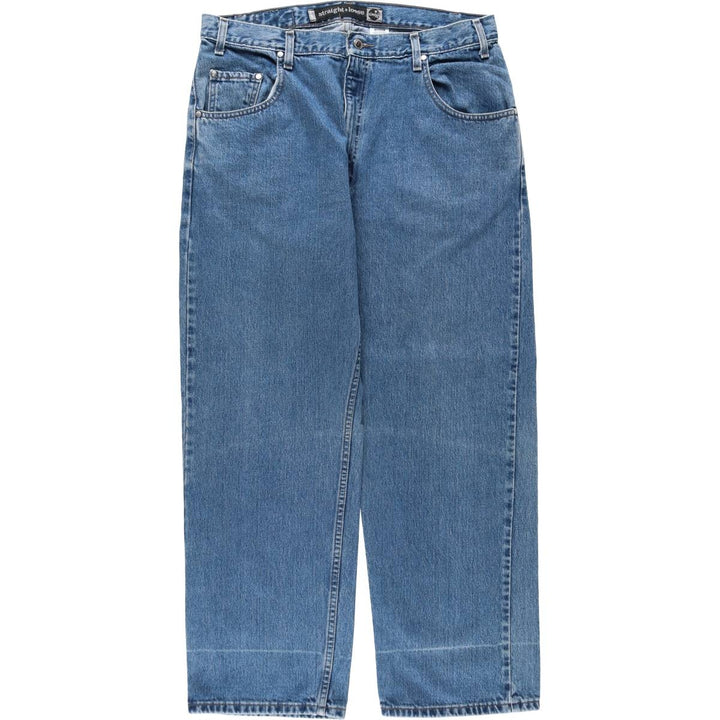 90'S Levi's SILVER TAB STRAIGHT LOOSE Black Denim Tapered Jeans, Men's W37 (approx.), Vintage cotton blue type Vintage Second Hand