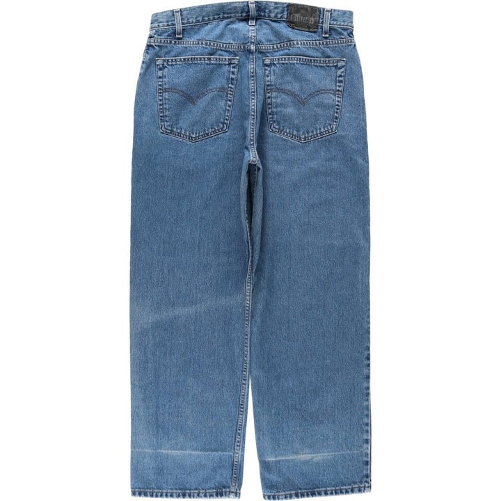 90'S Levi's SILVER TAB STRAIGHT LOOSE Black Denim Tapered Jeans, Men's W37 (approx.), Vintage cotton blue type Vintage Second Hand