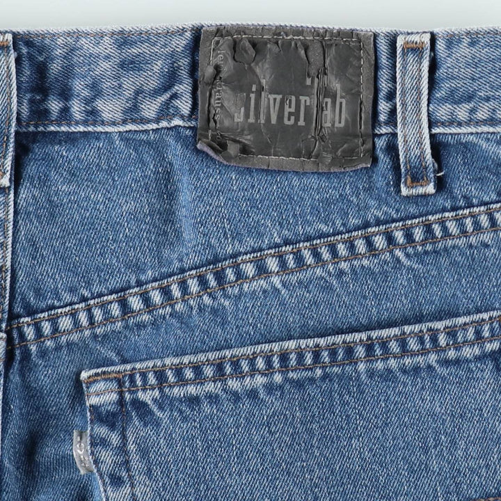 90'S Levi's SILVER TAB STRAIGHT LOOSE Black Denim Tapered Jeans, Men's W37 (approx.), Vintage cotton blue type Vintage Second Hand