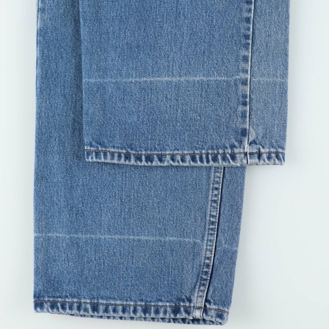 90'S Levi's SILVER TAB STRAIGHT LOOSE Black Denim Tapered Jeans, Men's W37 (approx.), Vintage cotton blue type Vintage Second Hand