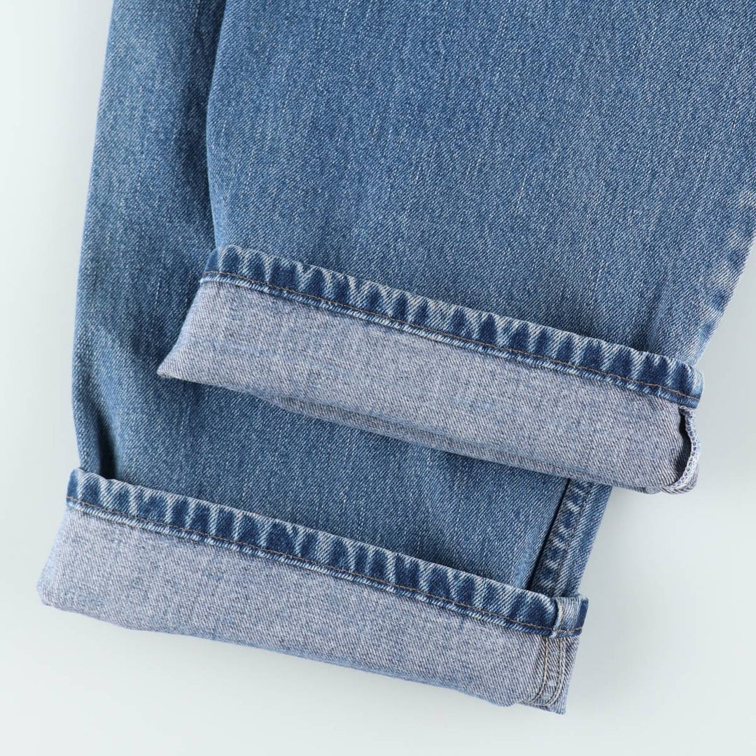 90'S Levi's SILVER TAB STRAIGHT LOOSE Black Denim Tapered Jeans, Men's W37 (approx.), Vintage cotton blue type Vintage Second Hand